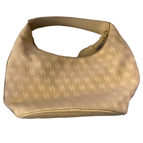 Dooney & Bourke Small Logo Cream Canvas Bucket Bag - Picture 5 of 6